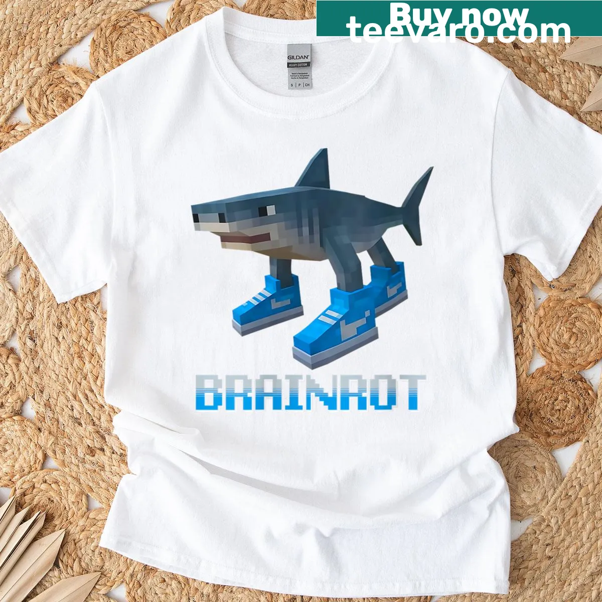 Typography tee with humorous 'Tralalero-tralala' text for Gen Z. — on a men's t-shirt