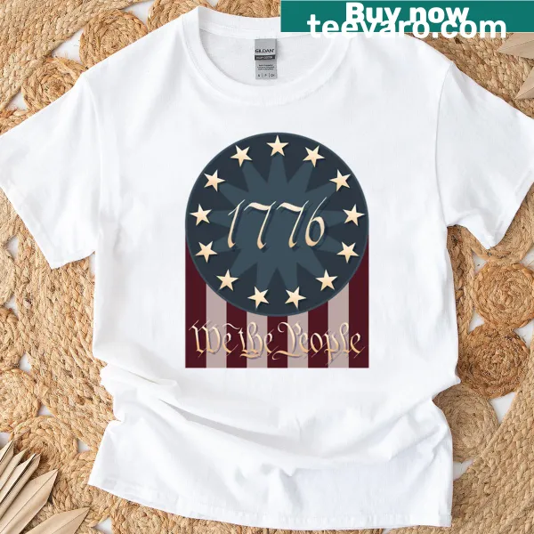 1776 We The People T-shirt with bold typography