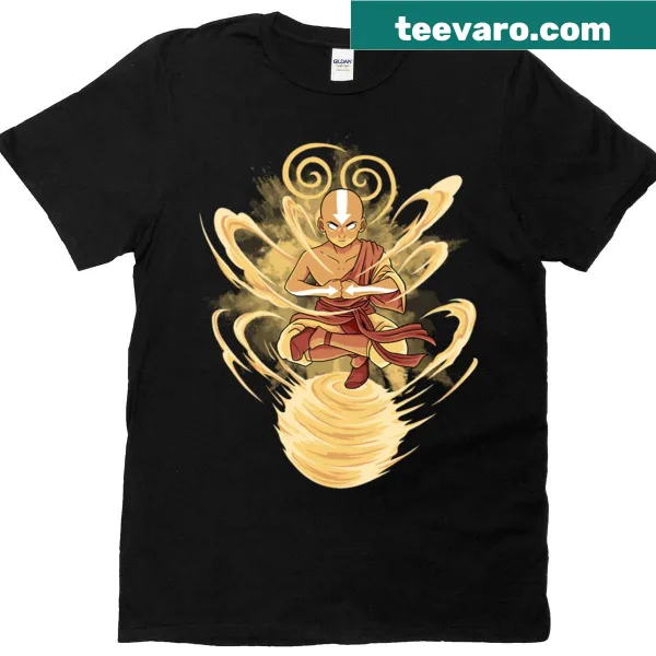 Airbending Master t-shirt with swirling wind design