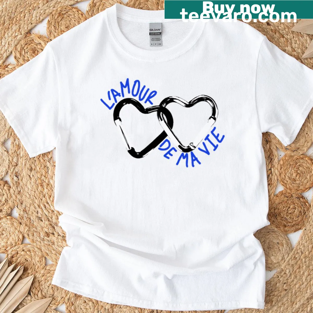 Amor De Mi Vida T-shirt with elegant typography — on a men's t-shirt