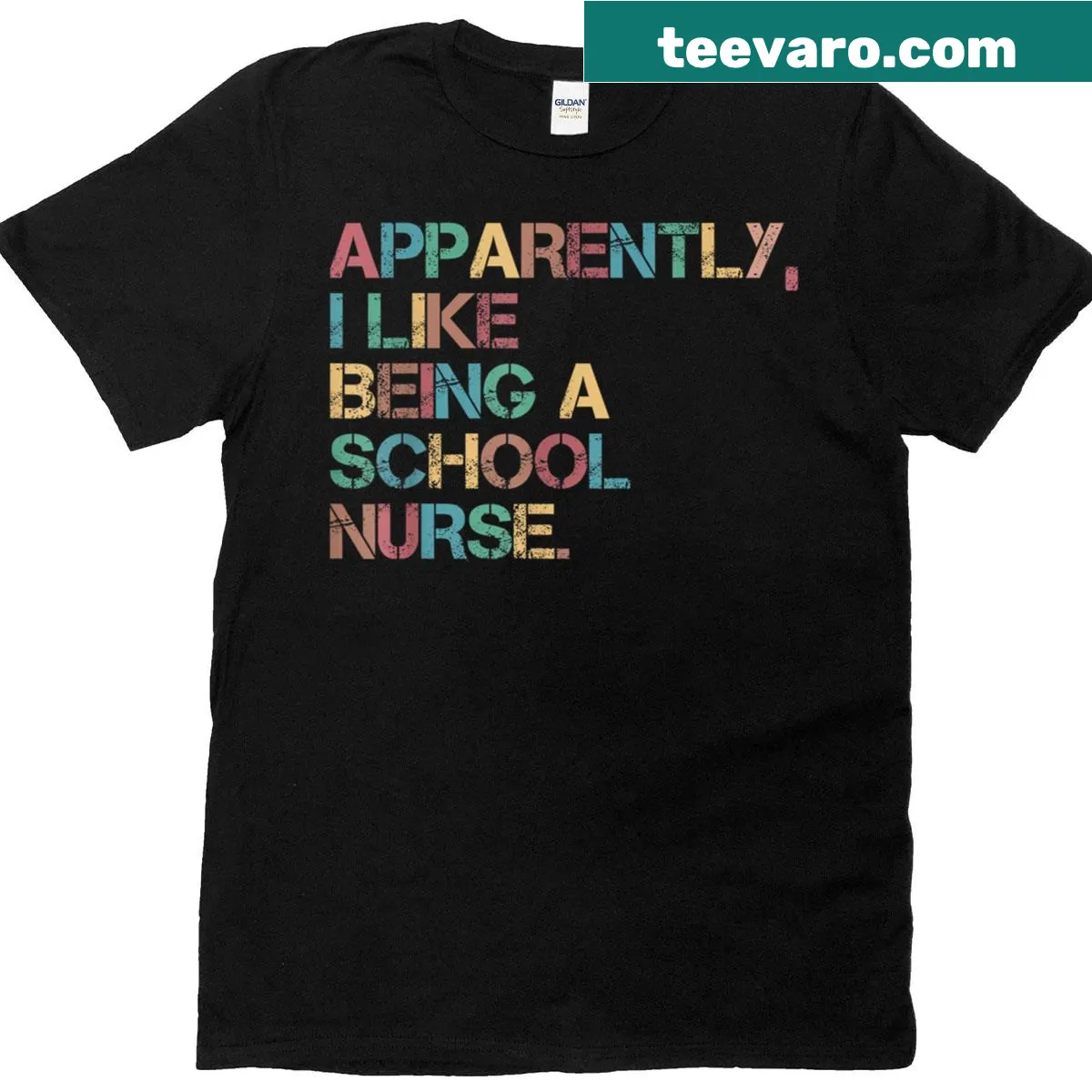 Vintage-style t-shirt for school nurses with a playful message — on a men's t-shirt