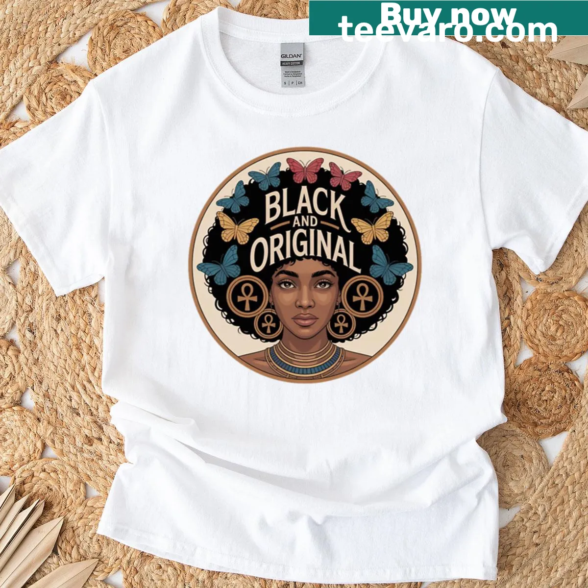 Celebration of heritage and beauty typography design T-shirt — on a men's t-shirt