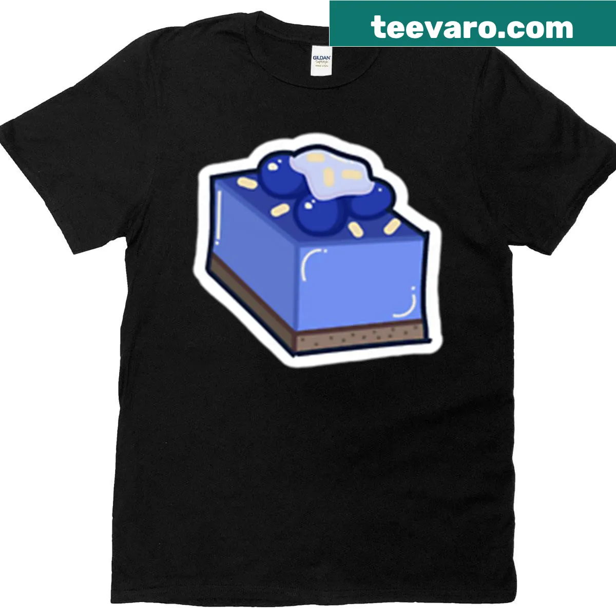 Illustration of a blueberry dessert bar on a T-shirt — on a men's t-shirt