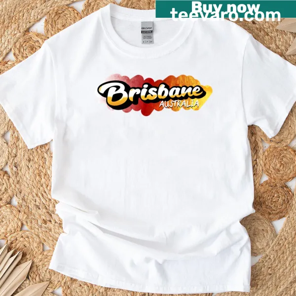 Artistic Brisbane design on a travel-themed T-shirt