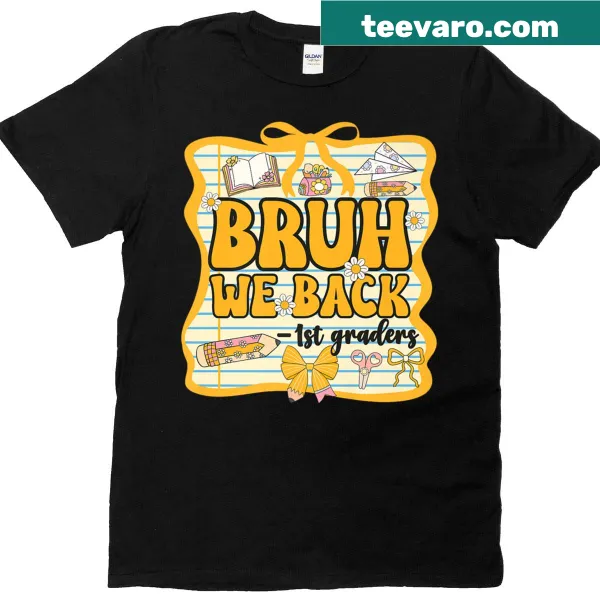 Fun back-to-school design for girls with text and a bow illustration