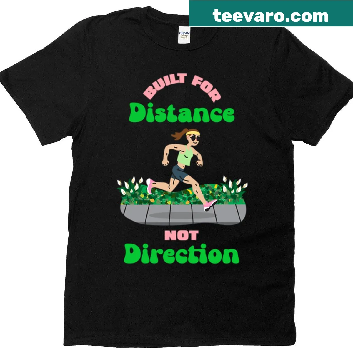 Inspirational workout T-shirt for women with motivational text — on a men's t-shirt