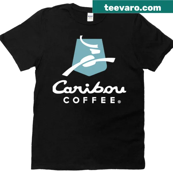 Caribou Coffee logo and design on a t-shirt