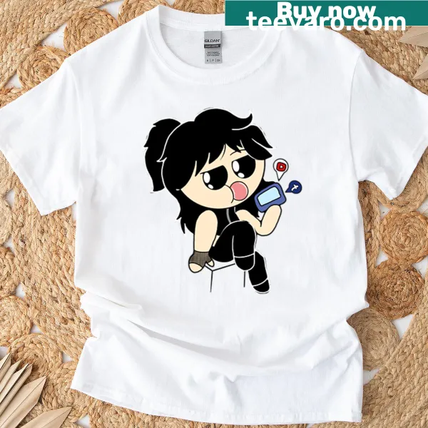 Chibi Reagan cartoon design T-shirt for Black Heart Mafia fans