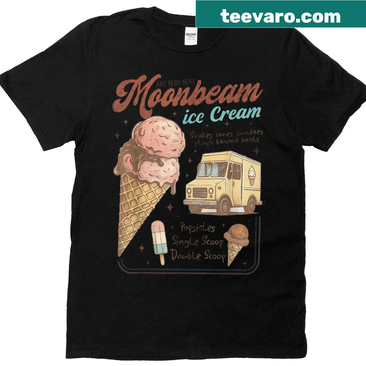 Illustrative t-shirt featuring mystical concert theme — on a men's t-shirt