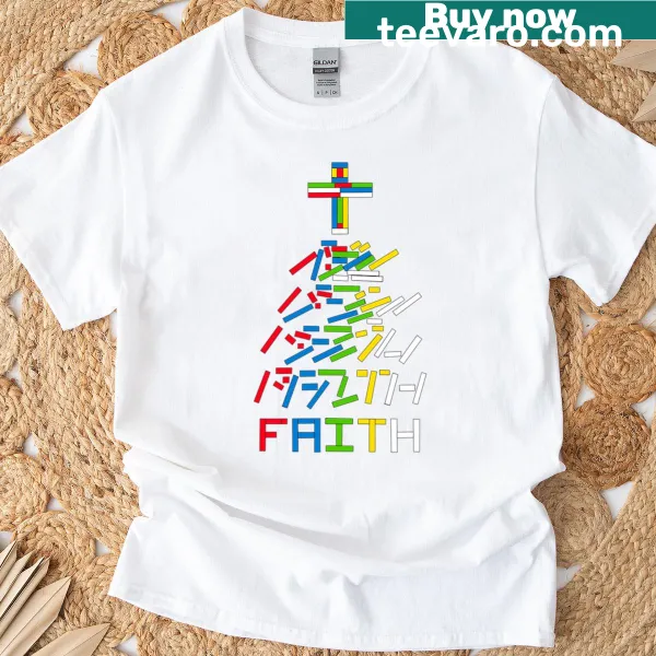 Illustration of a cross transforming into colors, symbolizing faith.