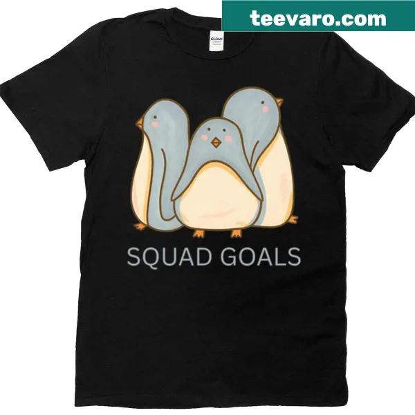 Charming penguin trio graphic on a cute t-shirt