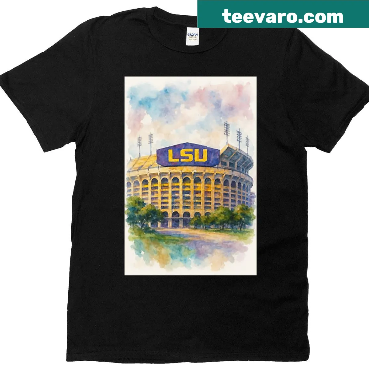 Illustration of Death Valley desert landscape on T-shirt — on a men's t-shirt