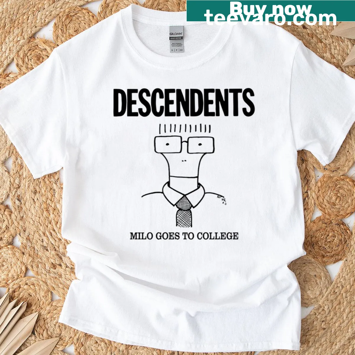 Artwork from Descendents' Milo Goes To College on a T-shirt — on a men's t-shirt