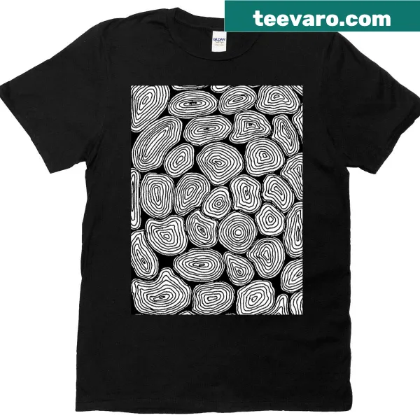 Inspirational T-shirt with 'Echoing Contours Of Volcanic Thoughts' text