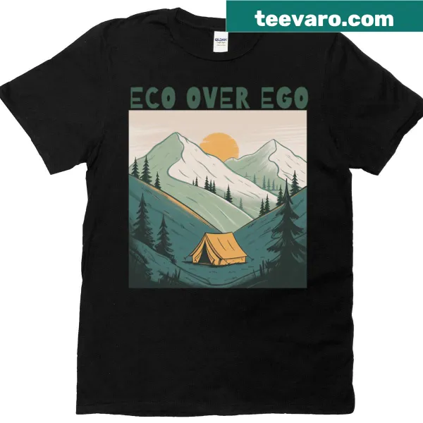 T-shirt with a message promoting caring for the environment.