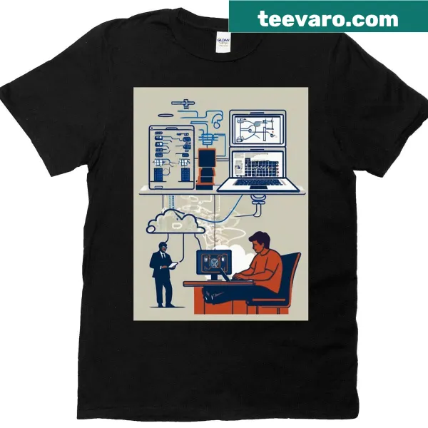 Unique T-shirt featuring the phrase about finding magic in technology