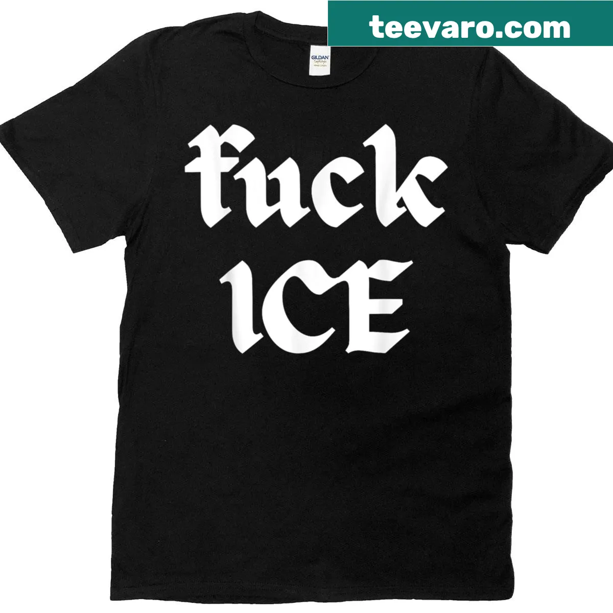 Edgy t-shirt with F-ck Ice phrase — on a men's t-shirt