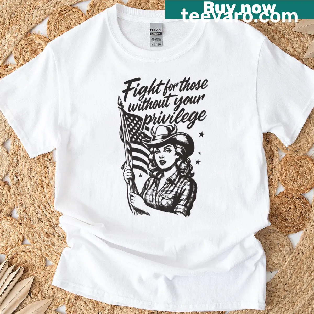 Vintage feminist T-shirt with a powerful message about equality — on a men's t-shirt