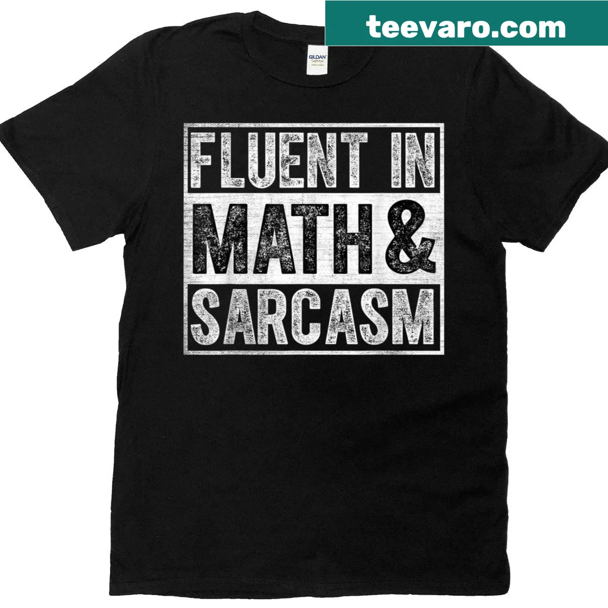Funny teacher appreciation t-shirt about math and sarcasm — on a men's t-shirt