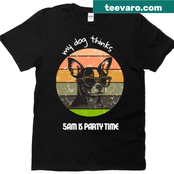Vintage-style dog-themed t-shirt with text about dogs thinking highly of their owners