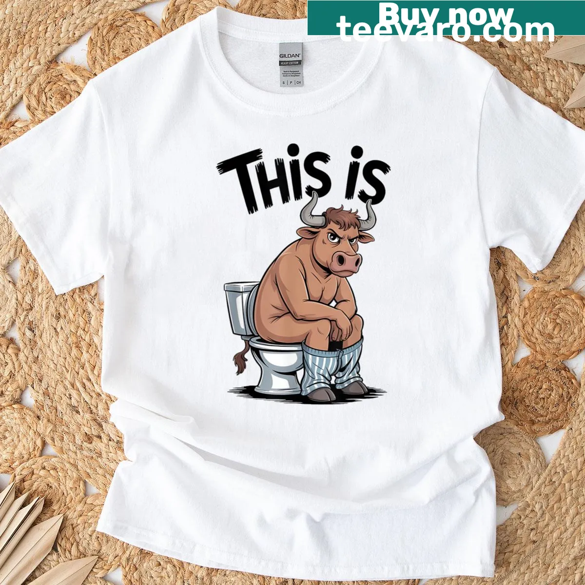 Sarcastic T-shirt with a humorous saying — on a men's t-shirt