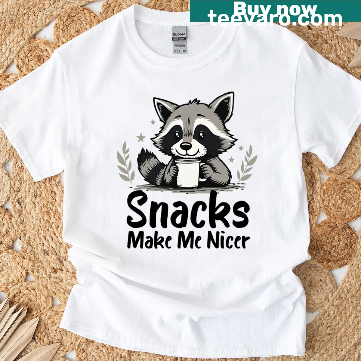 T-shirt featuring a humorous food-related quote — on a men's t-shirt