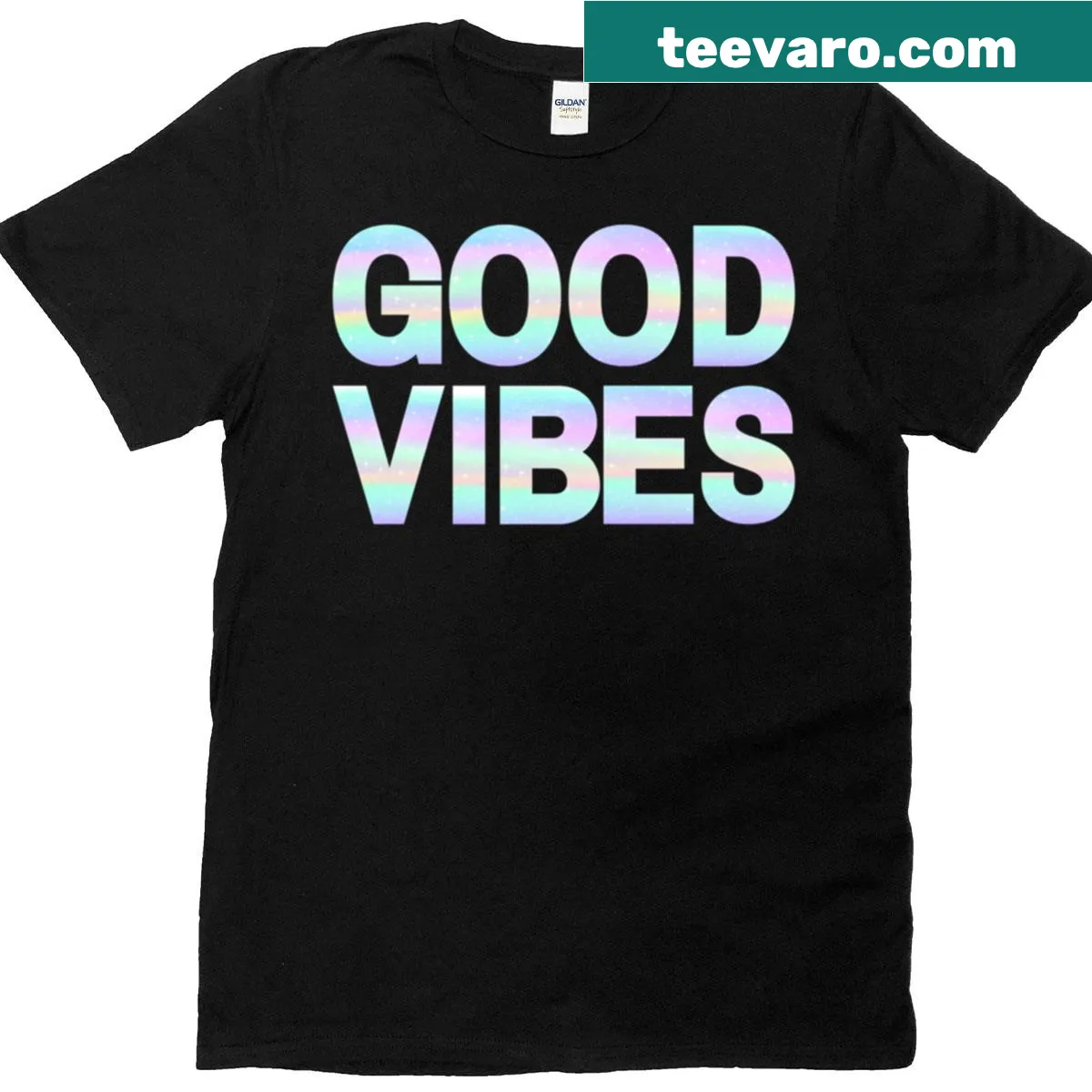 Casual T-shirt with the text 'Good Vibes' — on a men's t-shirt