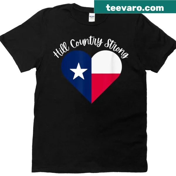 Texas heart graphic on a T-shirt