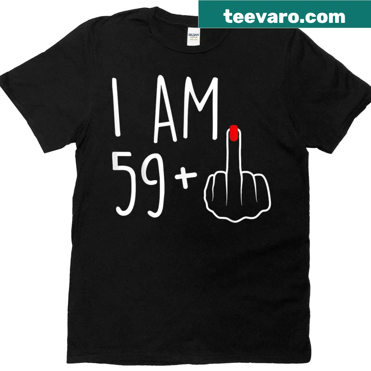 Funny T-shirt for women's 60th birthday with humorous graphic — on a men's t-shirt