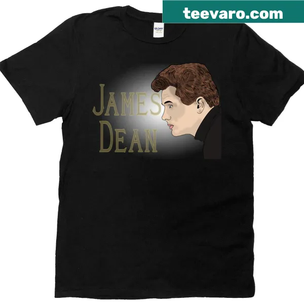 Retro James Dean T-shirt celebrating classic cinema.