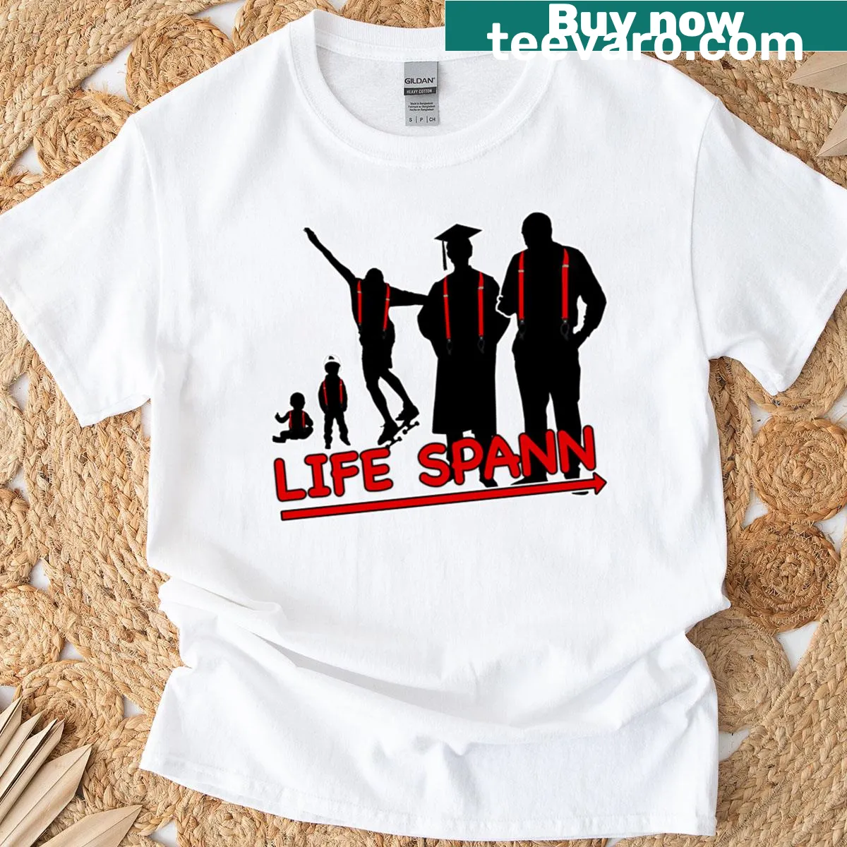 T-shirt featuring 'Life Spann' in tribute to James Spann, the meteorologist. — on a men's t-shirt