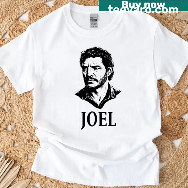 Illustrative t-shirt featuring Joel Miller from The Last of Us