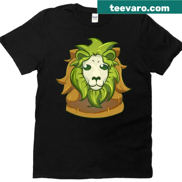 Whimsical t-shirt featuring a cartoon kiwi lion graphic