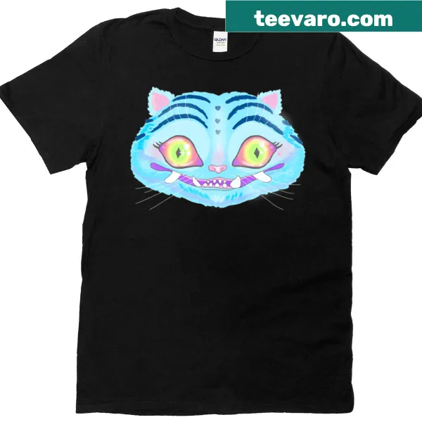 Cartoon graphic of a derpy demon hunter on a t-shirt