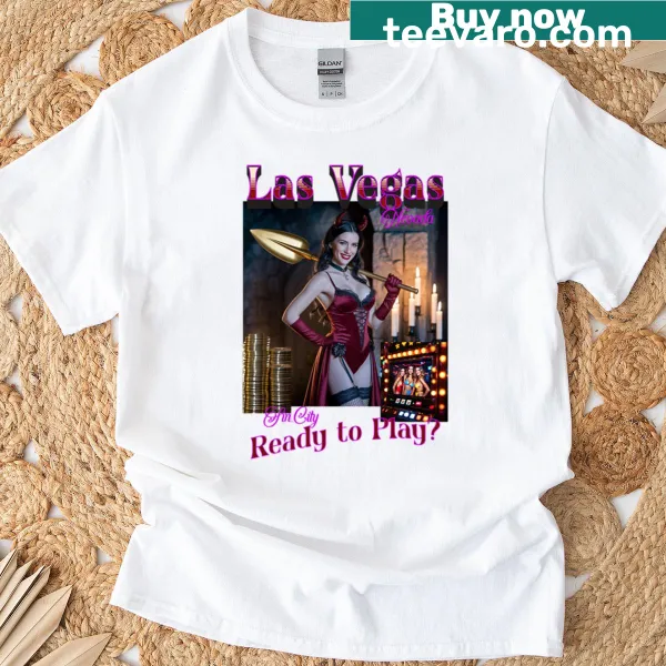 Illustrative t-shirt celebrating Las Vegas with iconic landmarks