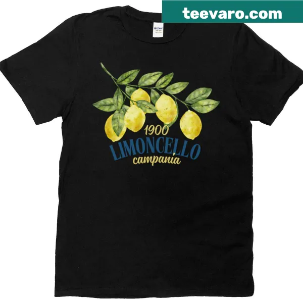 Graphic of limoncello beverage for Campania t-shirt