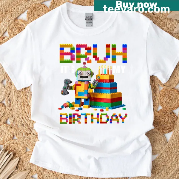 Birthday-themed shirt with bold typography for kids