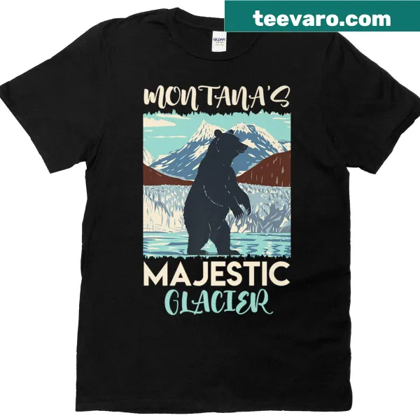 Vintage graphic t-shirt representing Glacier National Park