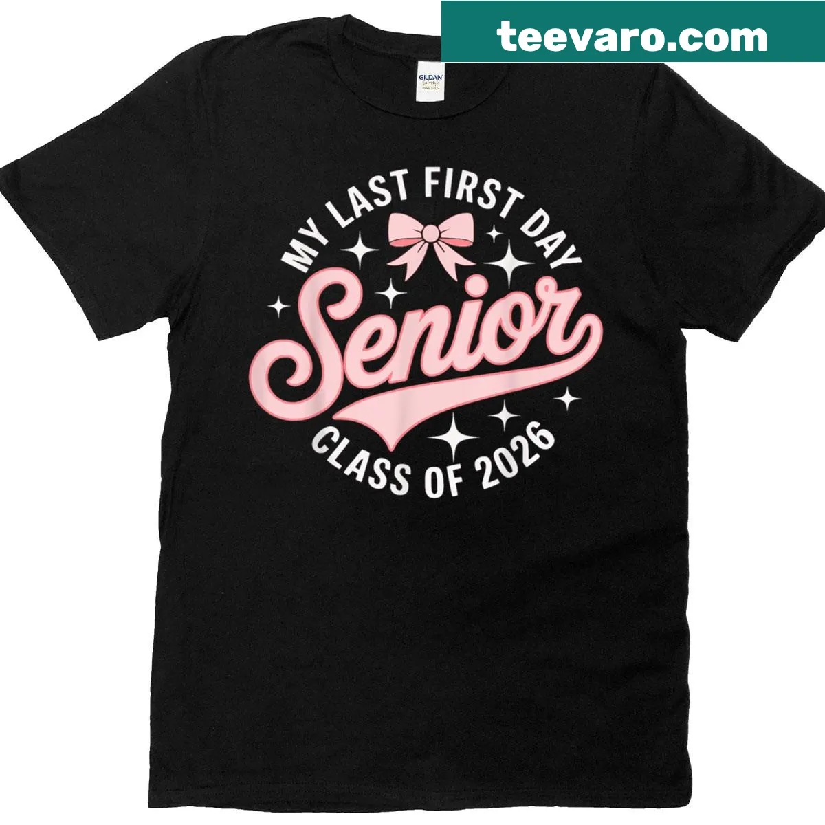 T-shirt celebrating the last first day of senior year Class of 2026 — on a men's t-shirt