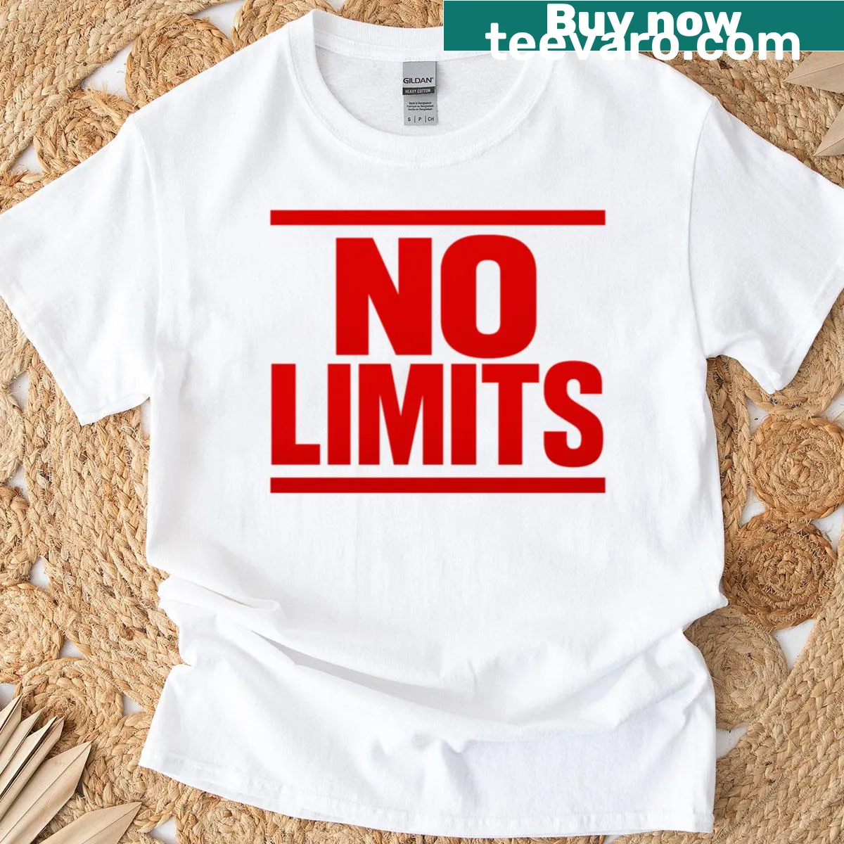 Bold red typography motivational quote on a casual t-shirt — on a men's t-shirt