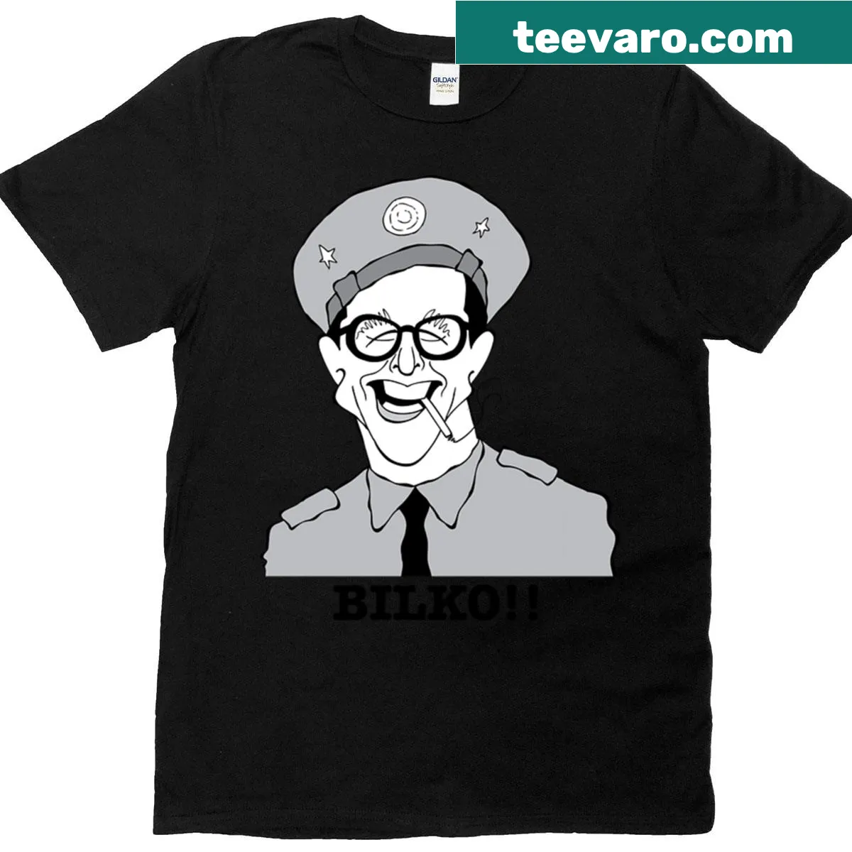Fan art of Sgt Bilko from Phil Silvers on a T-shirt — on a men's t-shirt