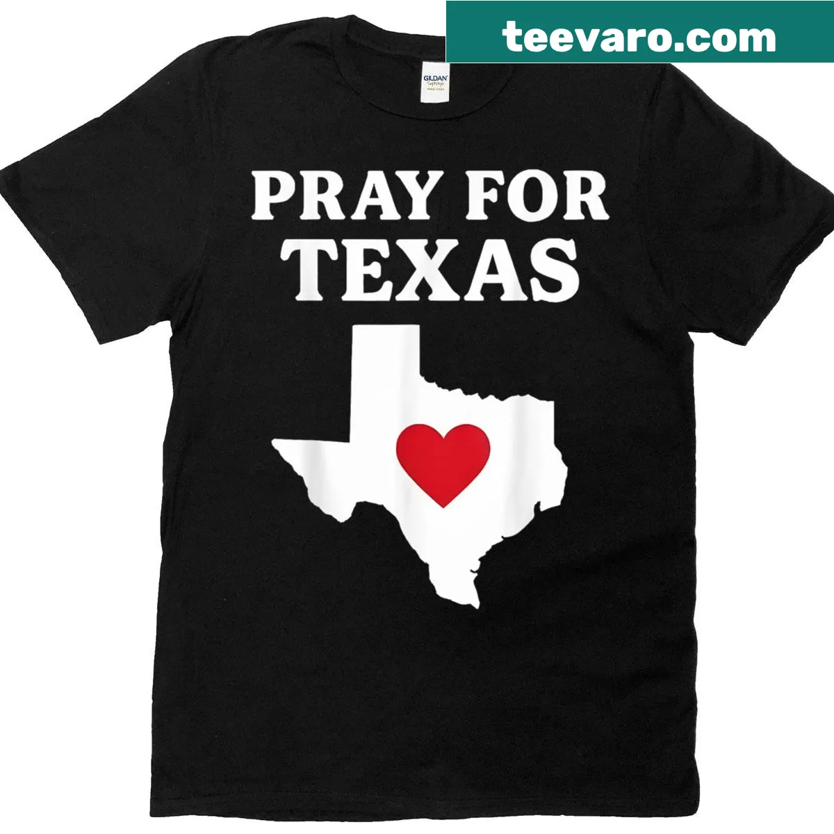 Heartfelt typography design for Texas on T-shirt — on a men's t-shirt
