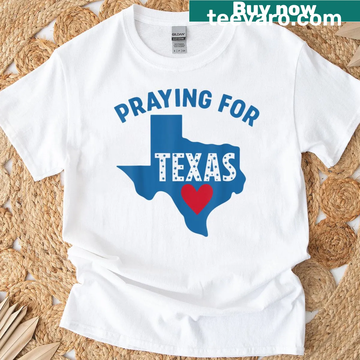 Texas Strong T-shirt with a bold emblematic design expressing state pride — on a men's t-shirt
