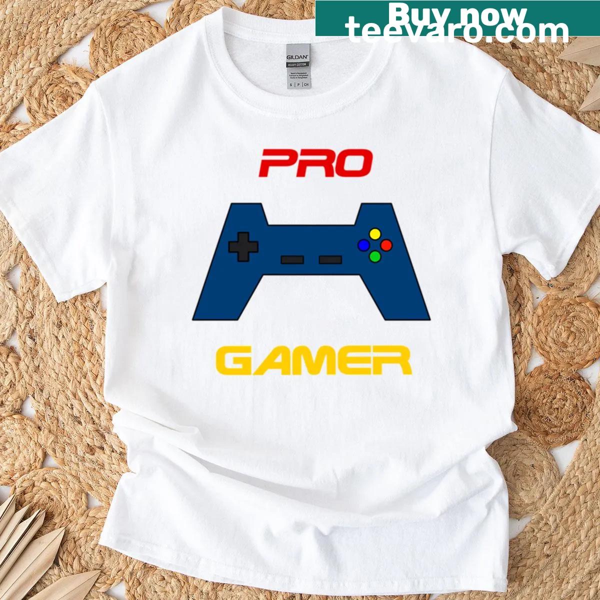 Humorous graphic T-shirt for gamers with playful text — on a men's t-shirt
