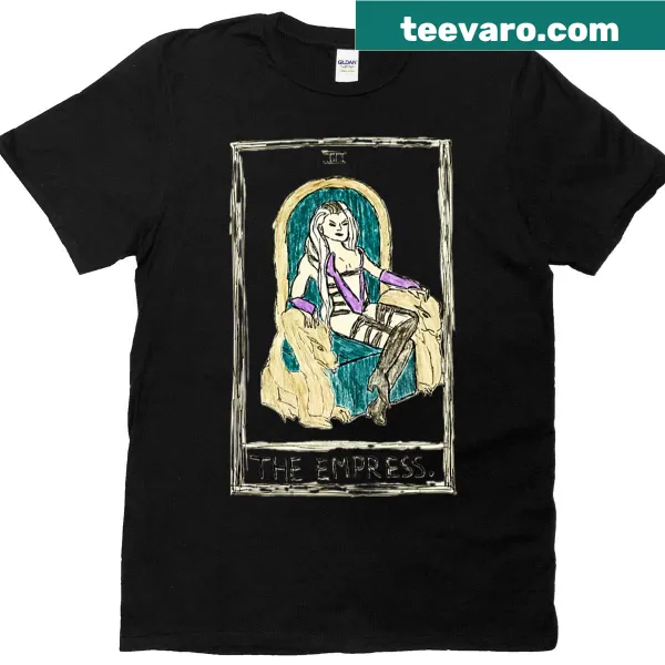 Graphic t-shirt featuring Sindel the Empress in a powerful pose