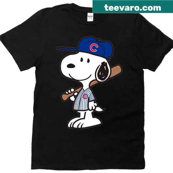 Snoopy as a baseball player on a T-shirt