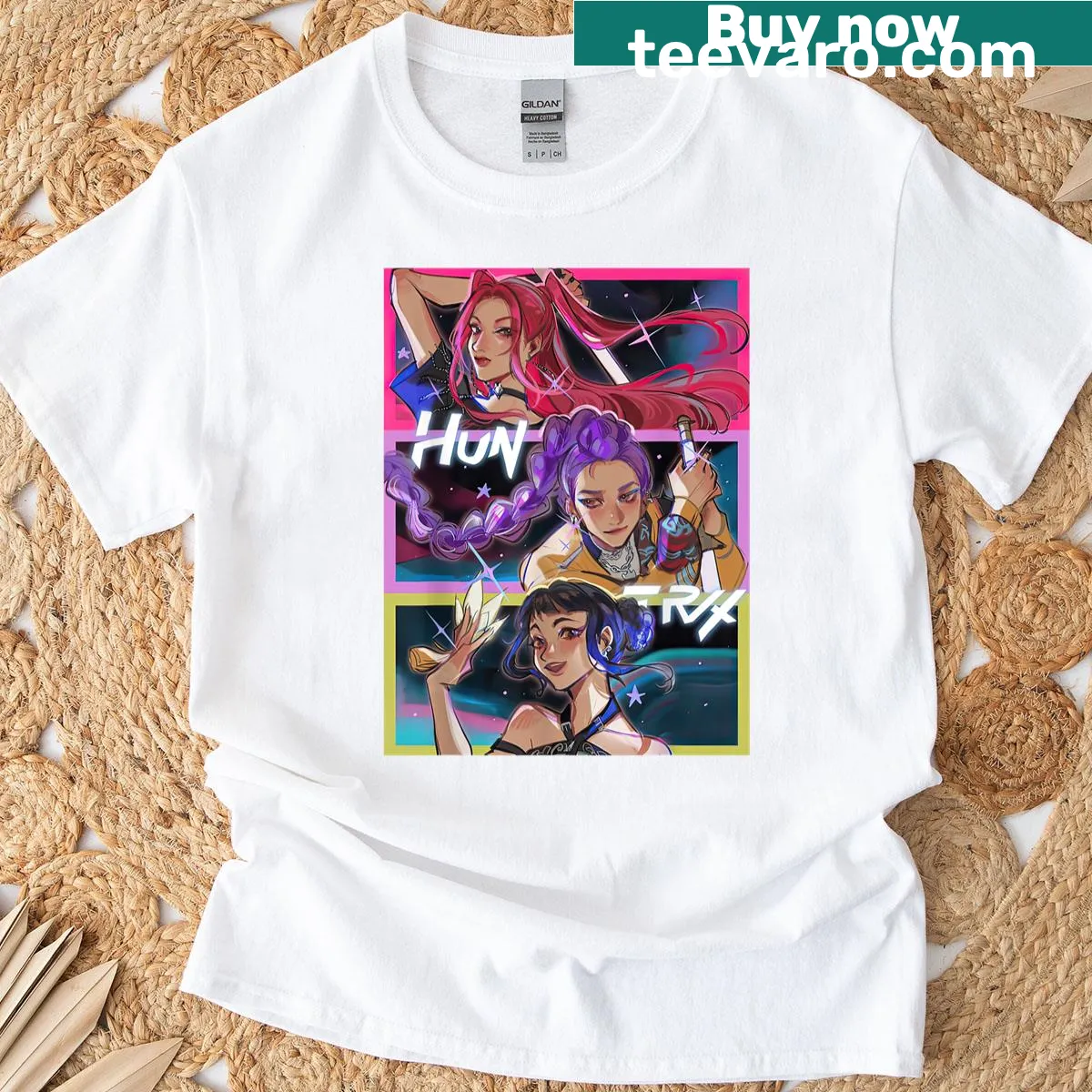 Officially licensed team logo graphic on T-shirt — on a men's t-shirt