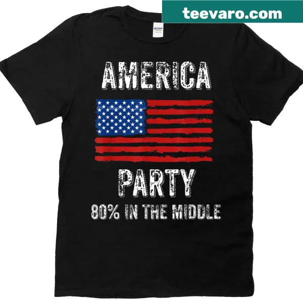 Vintage-style America Party t-shirt with By Musk 80 In The Middle text