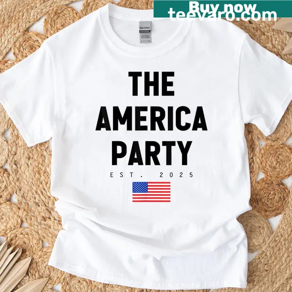 Bold typography expressing patriotic themes on T-shirt