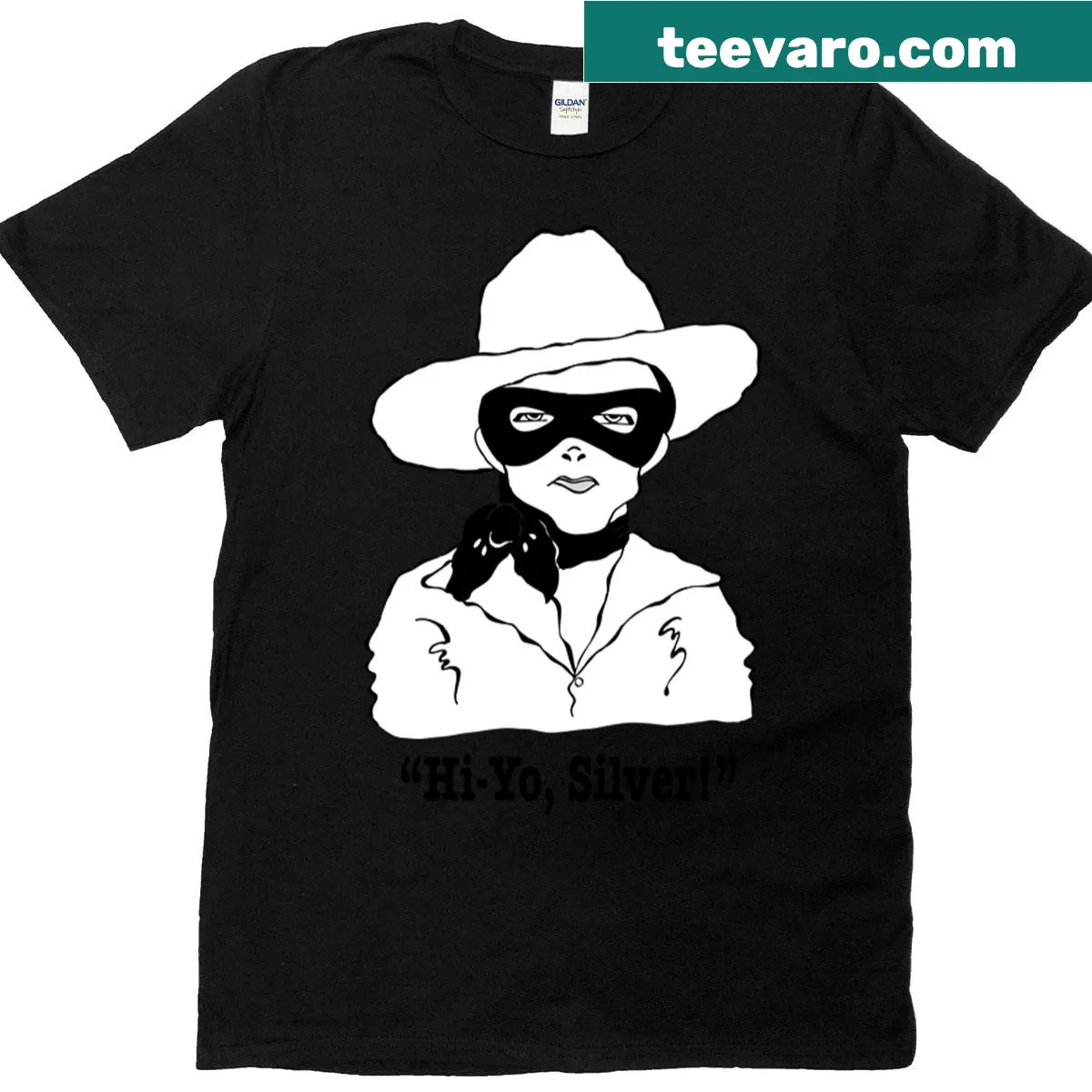 Fan art T-shirt featuring The Lone Ranger — on a men's t-shirt